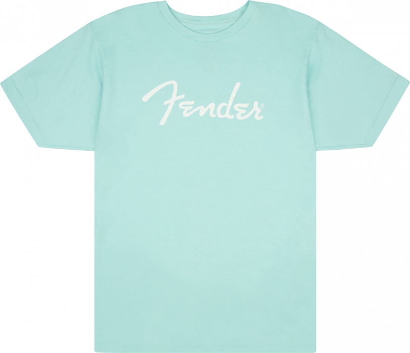 Fender Spaghetti Logo T-Shirt, Daphne Blue, XL