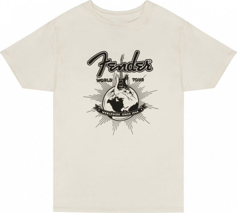 Fender World Tour T-Shirt, Vintage White, M