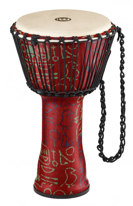 Meinl PADJ1-M-G Travel Rope Tuned Djembe Goat Head 10” - Pharaoh's Script