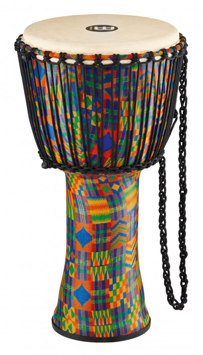 Meinl PADJ2-L-G Travel Rope Tuned Djembe Goat Head 12” - Kenyan Quilt