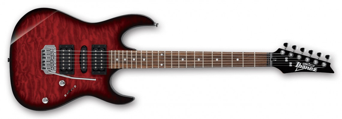 Ibanez GRX70QA Transparent Red Burst