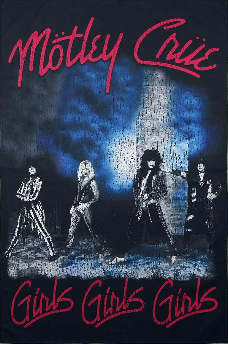 Mötley Crüe Girls, girls, girls Textilní plakát vícebarevný