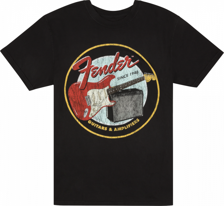 Fender 1946 Guitars & Amplifiers T-Shirt, Vintage Black, XL