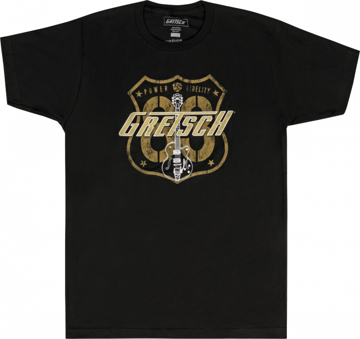 Gretsch Route 83 T-Shirt, Black, Medium