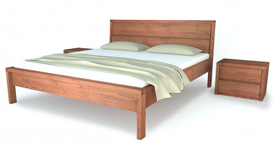 Postel Postelia MILANO Buk 160x200 - dřevěná postel z masivu o šíři 4 cm