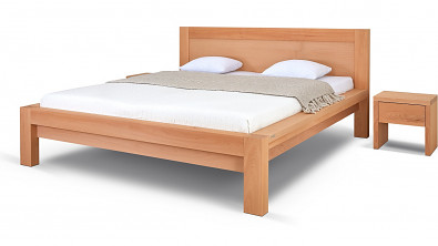 Postel Postelia CAPRI, 180x200 cm, buk - dřevěná postel z masivu o šíři 12x8 cm