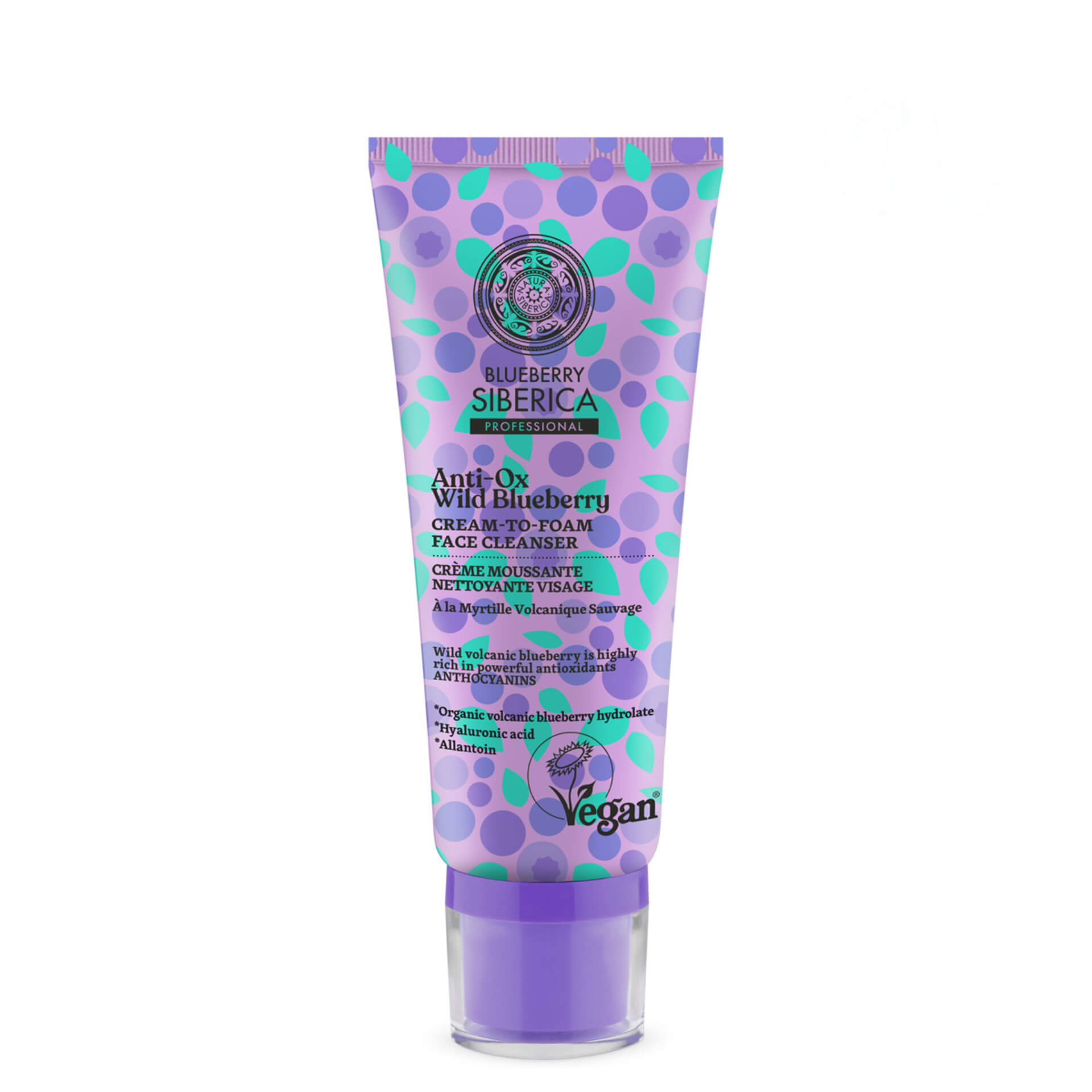 Natura Siberica Anti-OX Wild Blueberry Krémová pěna na čištění pleti 100 ml