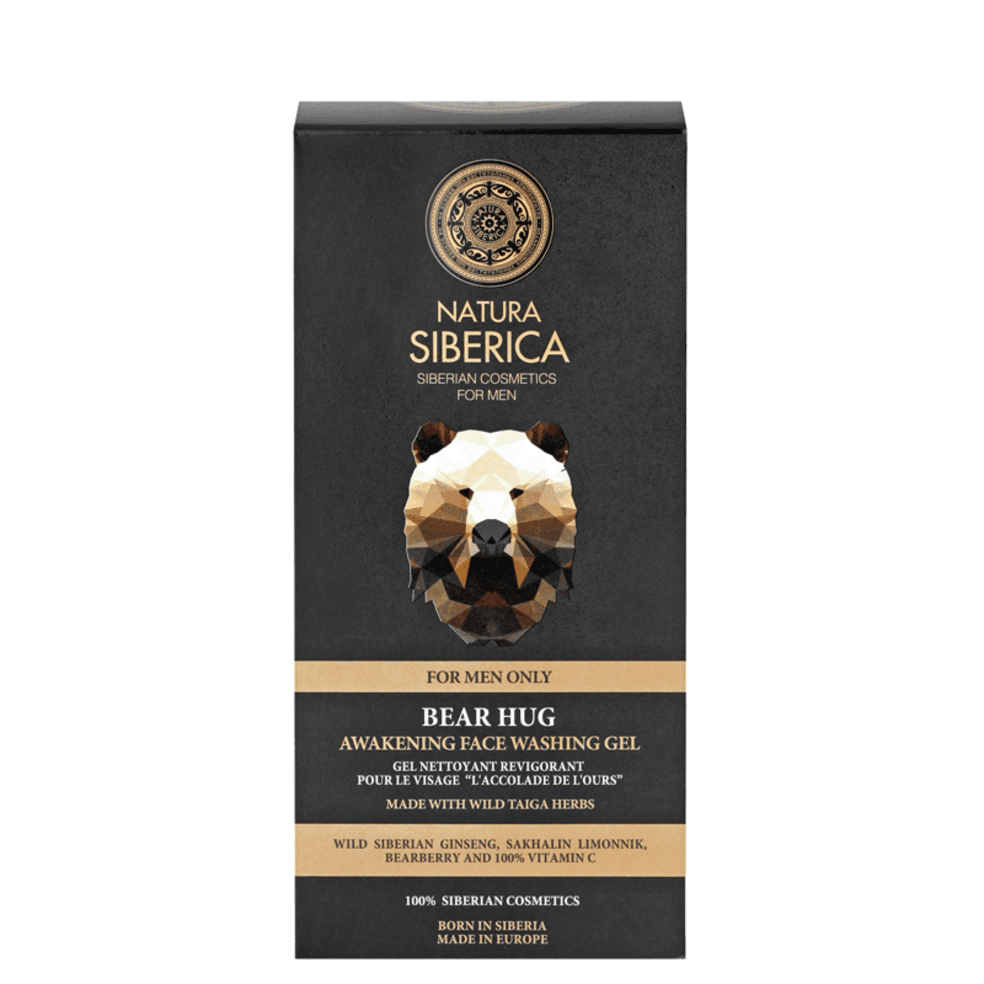 Natura Siberica MEN Probouzející oplachovací gel na obličej - Medvědí uchopení 150 ml