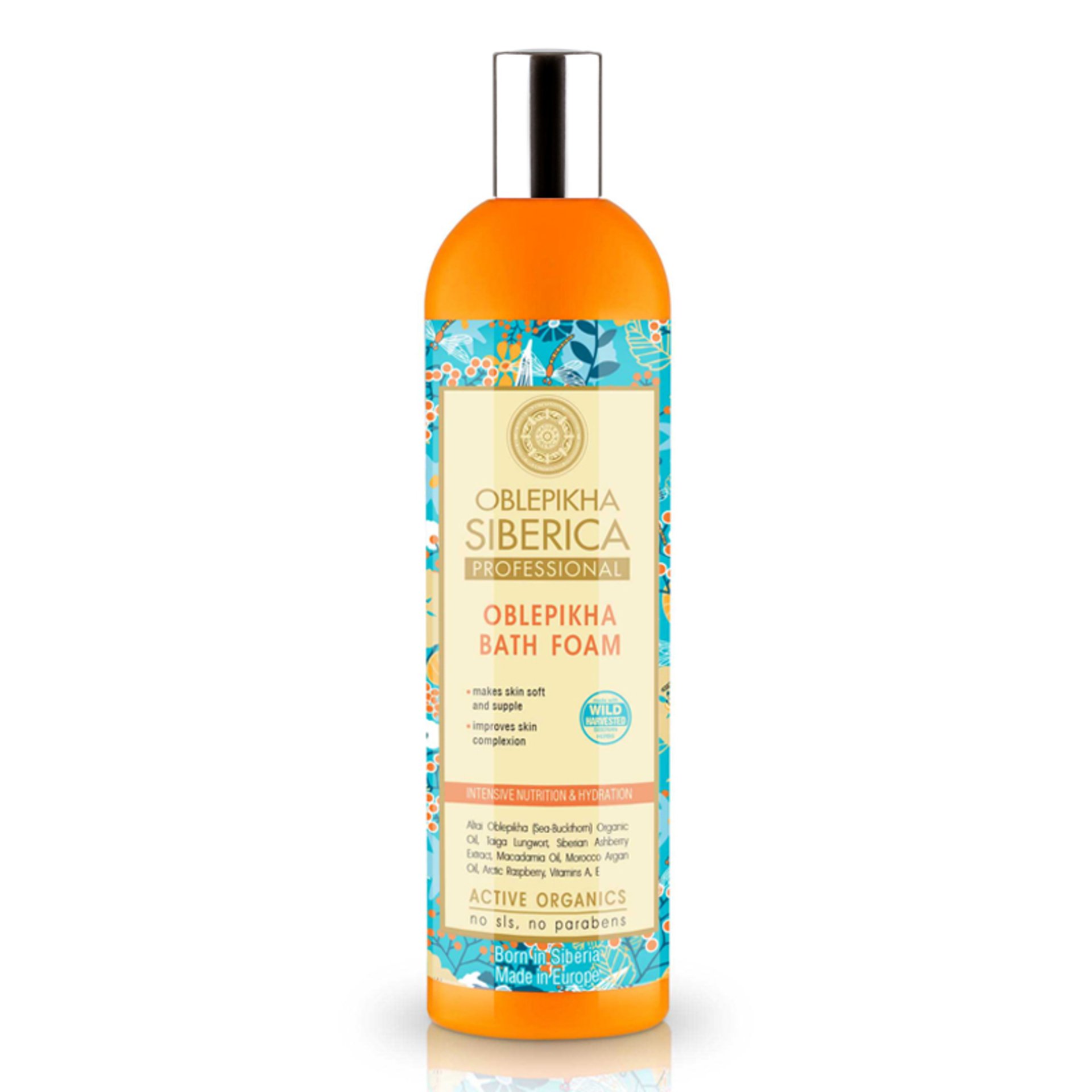 Natura Siberica Rakytníková pěna do koupele - Intenzivní výživa a hydratace 550 ml