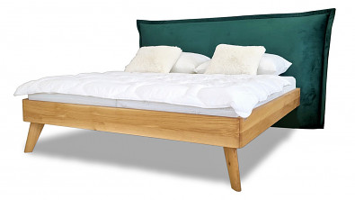 Postel z masivu Postelia MONZA Buk 180x200 cm, manželské bukové dvoulůžko