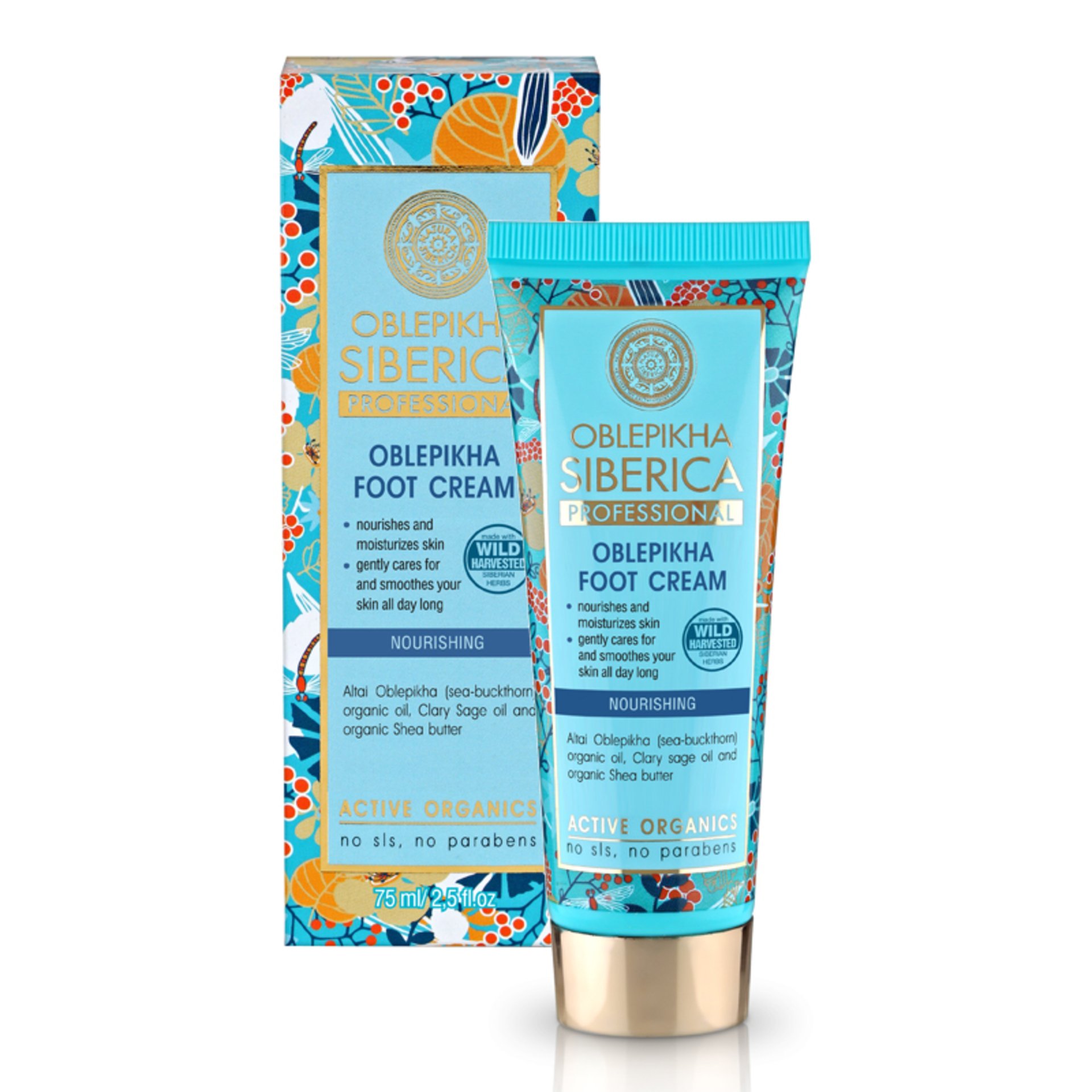 Natura Siberica Rakytníkový krém na nohy výživný 75 ml