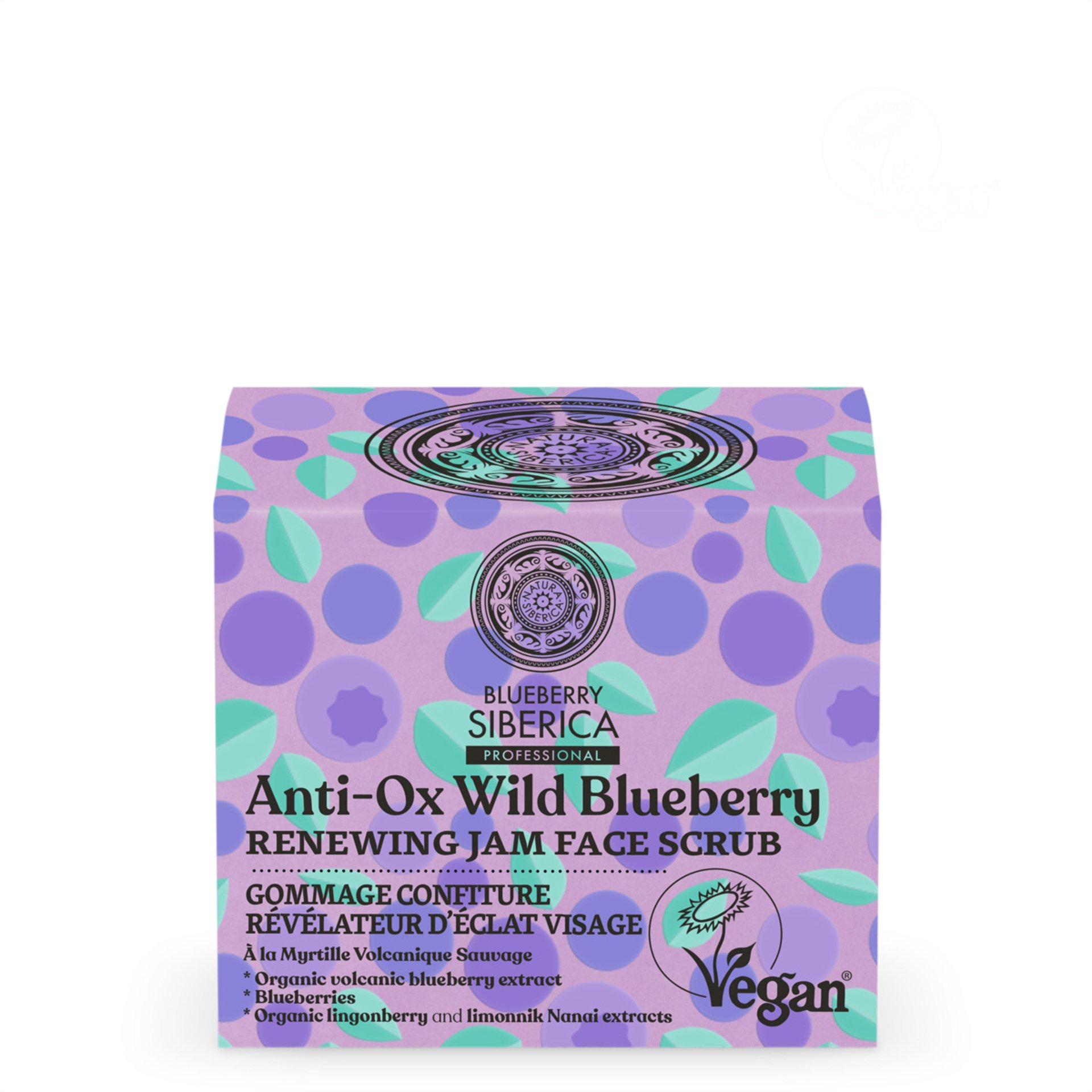 Natura Siberica Wild Blueberry Anti-OX Obnovující džemový peeling na obličej 50 ml