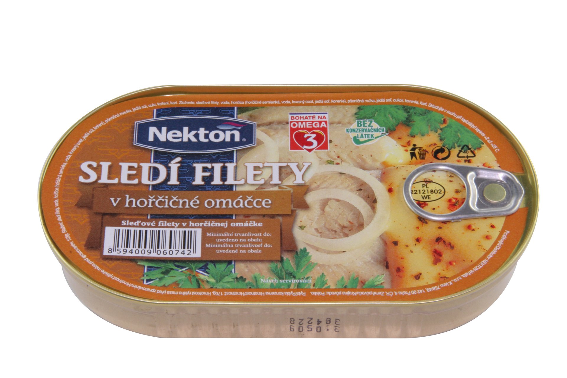 Nekton Sledí filety v hořčičné omáčce 170 g