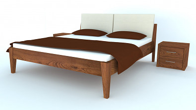 Designová postel Postelia THÉRA Buk 180x220cm - dřevěná postel z masivu o šíři 4 cm