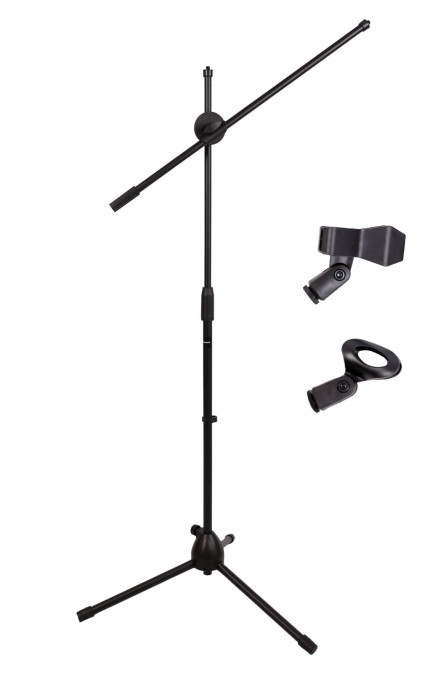 Veles-X 2 Mic Clips Boom Arm Tripod Microphone Stand