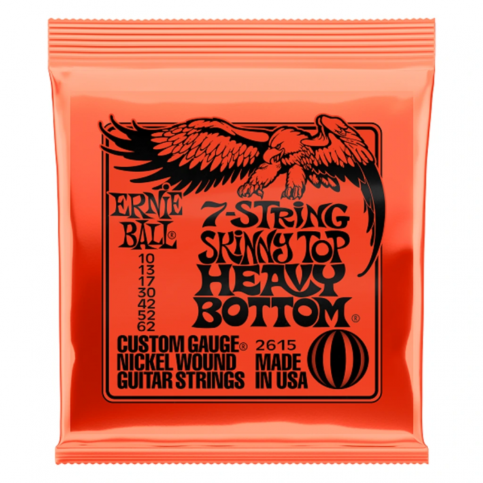 Ernie Ball 2615 Skinny Top Heavy Bottom Slinky 7-String Nickel Wound Electric Guitar Strings