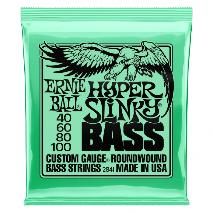 Ernie Ball 2841 Hyper Slinky Bass Nickel Wound Electric Bass Strings 40 - 100 Gauge