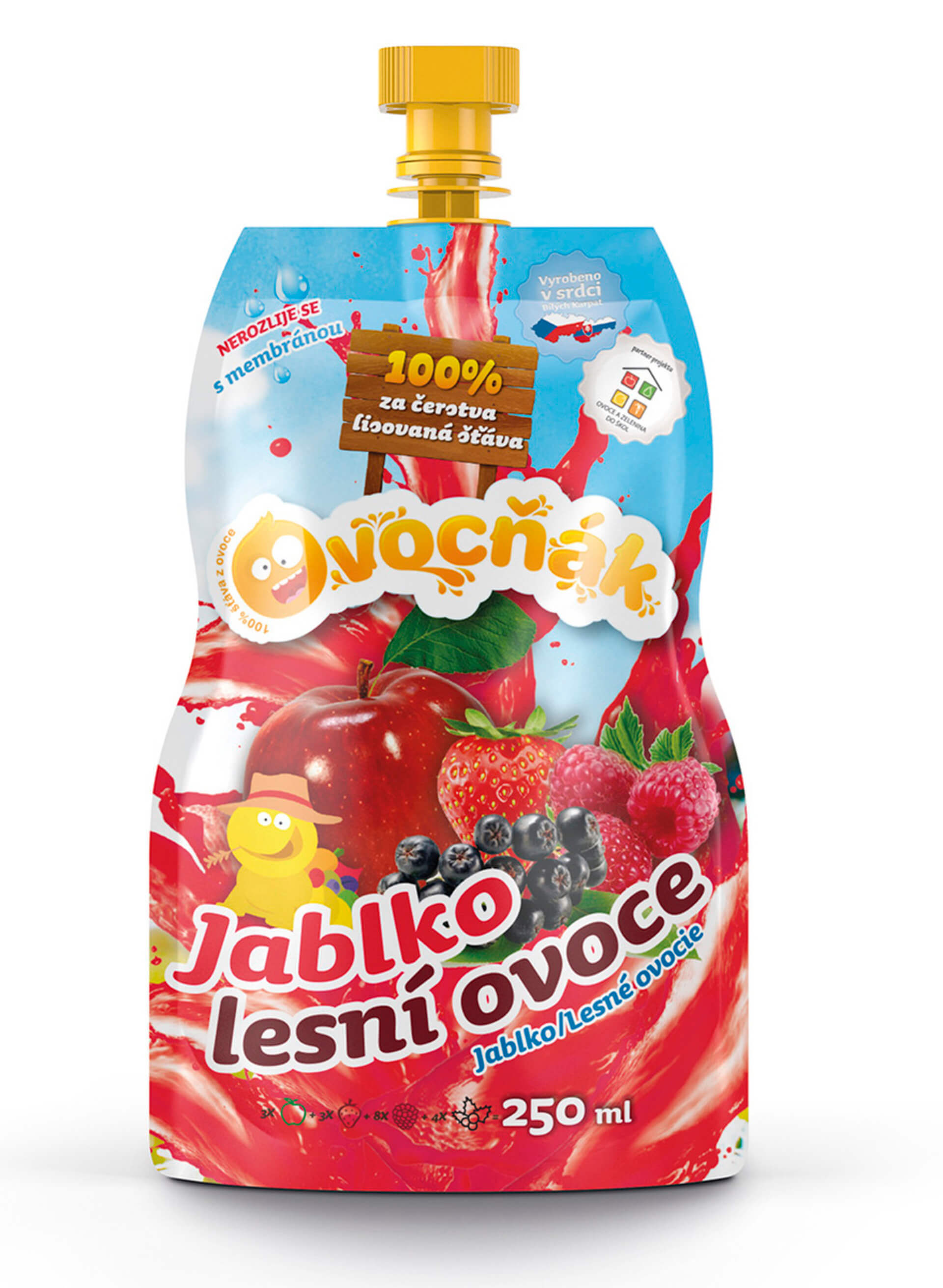Ovocňák Mošt jablko - lesní ovoce 250 ml