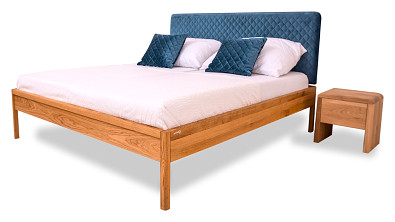 Postel Postelia AMARE Dub 160x200 - dřevěná postel z masivu o šíři 4 cm