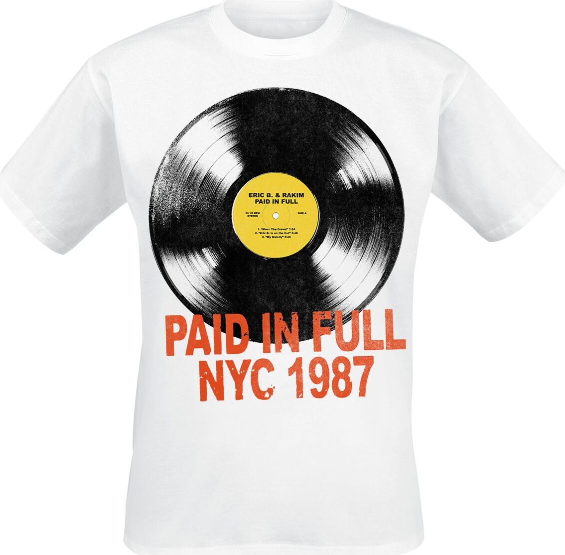 Eric B. & Rakim Paid Records Tričko bílá