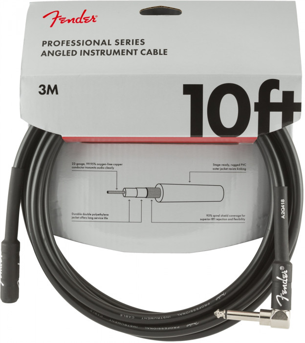 Fender Professional Series 10 Instrument Cable Angled