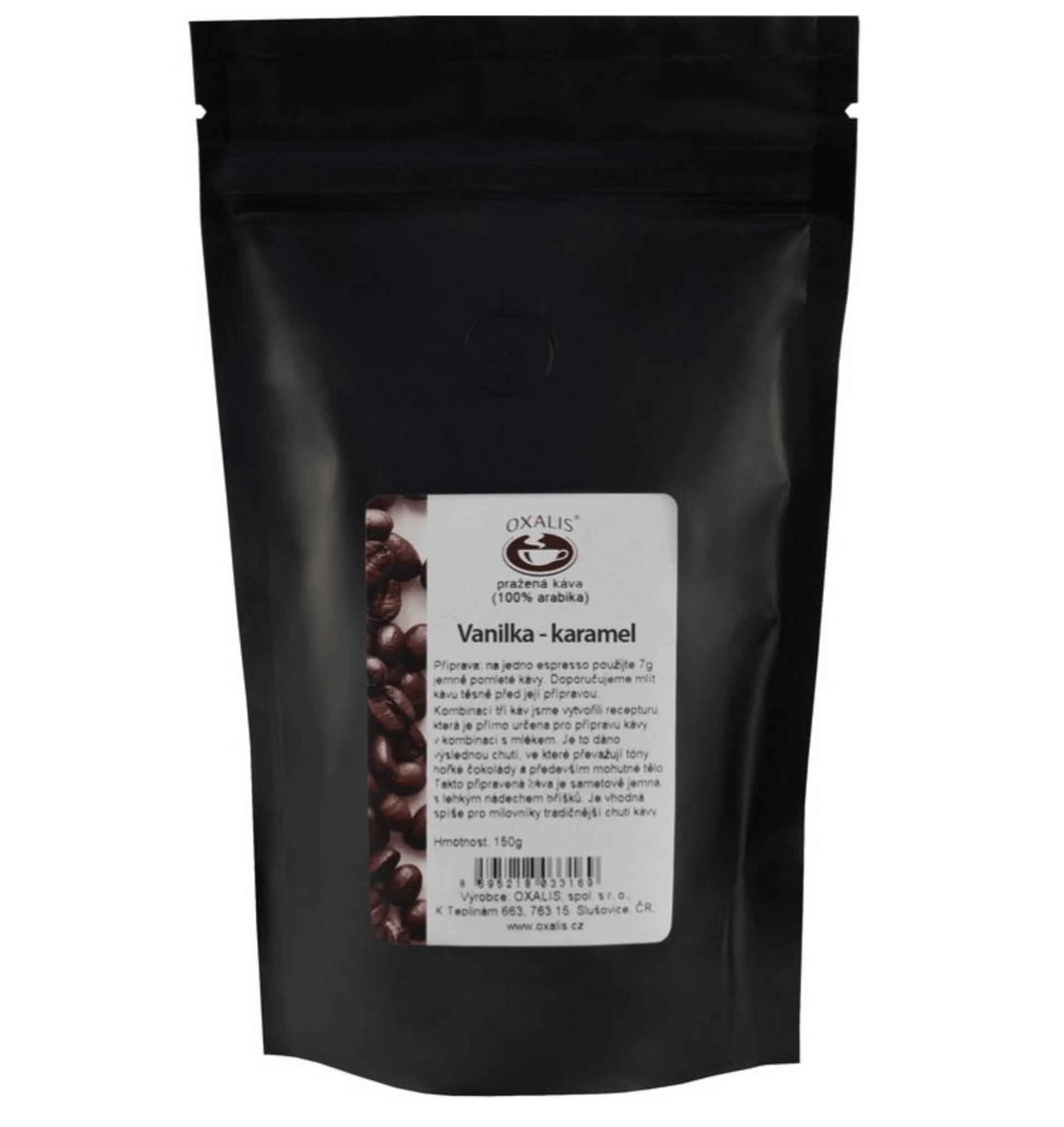 Oxalis káva aromatizovaná mletá - Caramel Macchiato 150 g