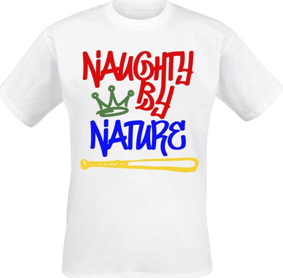 Naughty by Nature Graffiti Logo Tričko bílá