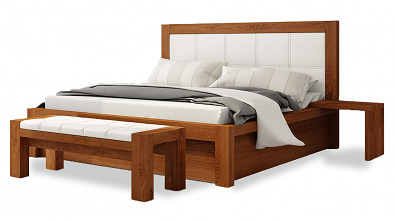 Postel Postelia MODENA Buk 180x200 - dřevěná postel z masivu o šíři 12x8 cm