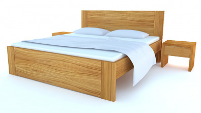 Postel Postelia PETRA Buk 180x200 - dřevěná postel z masivu o šíři 4 cm
