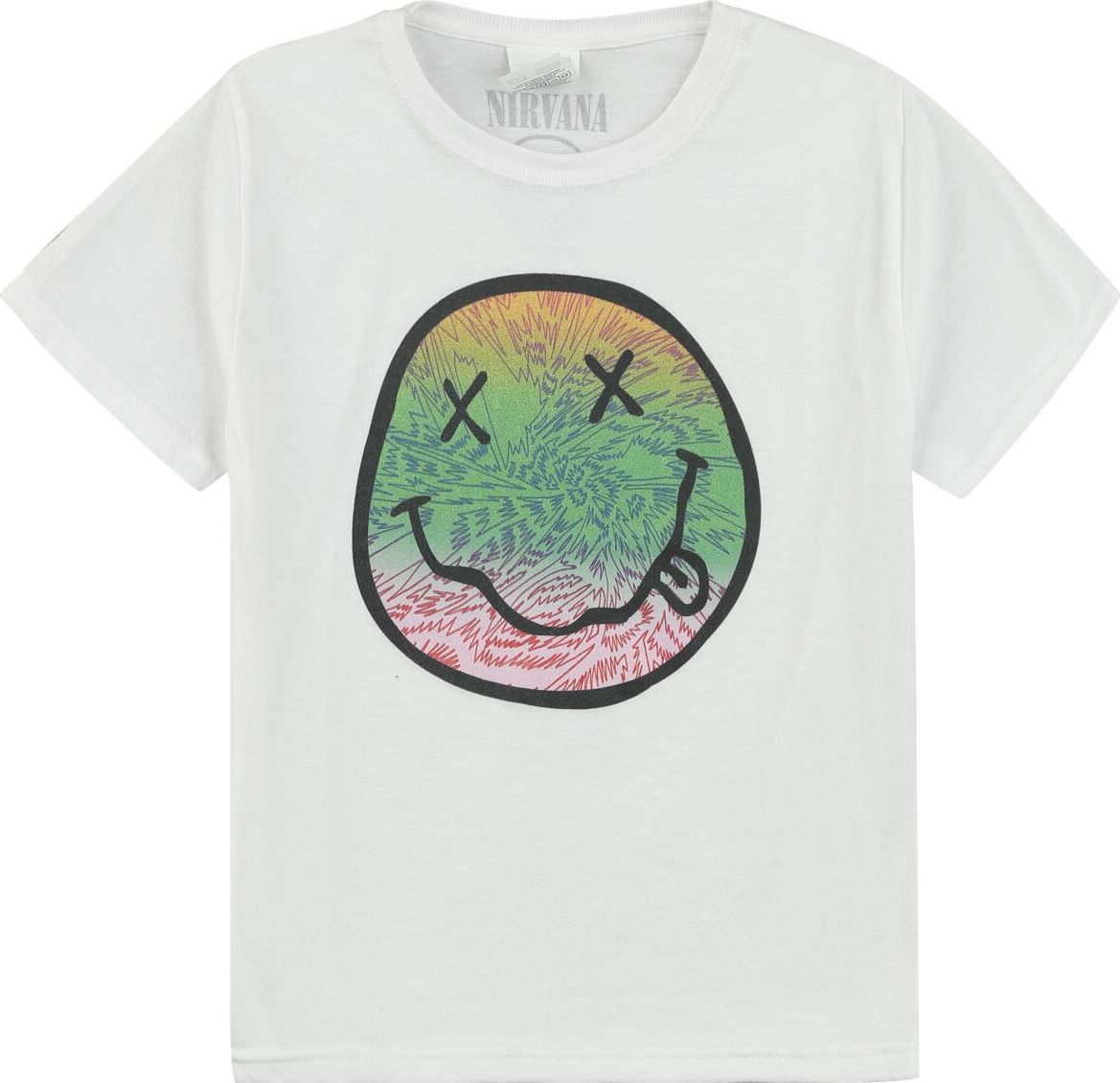 Nirvana Kids - Multicolor Smiley detské tricko bílá