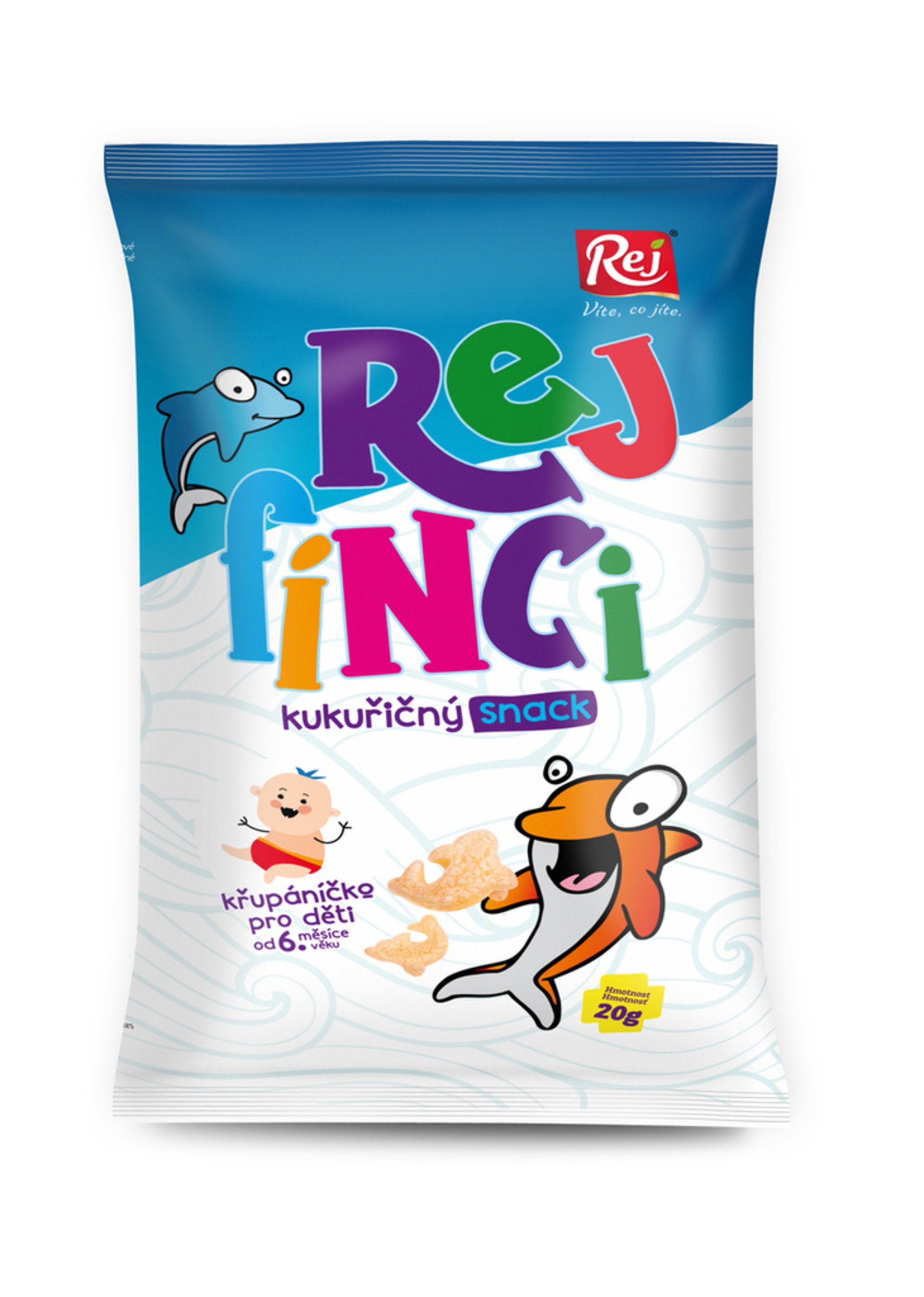 Rej Rejfínci kukuřičný snack - bez soli 20 g