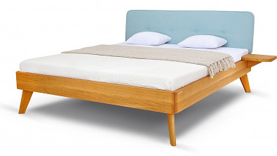 Postel Postelia DEIRA Dub 160x200cm - dřevěná postel z masivu o šíři 4 cm