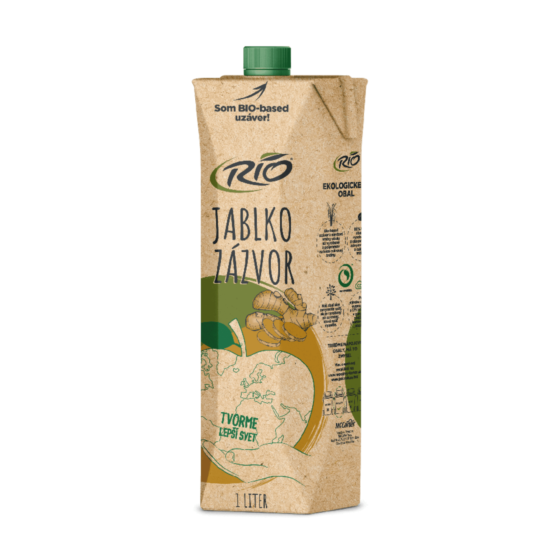 Rio Jablko - zázvor 1l