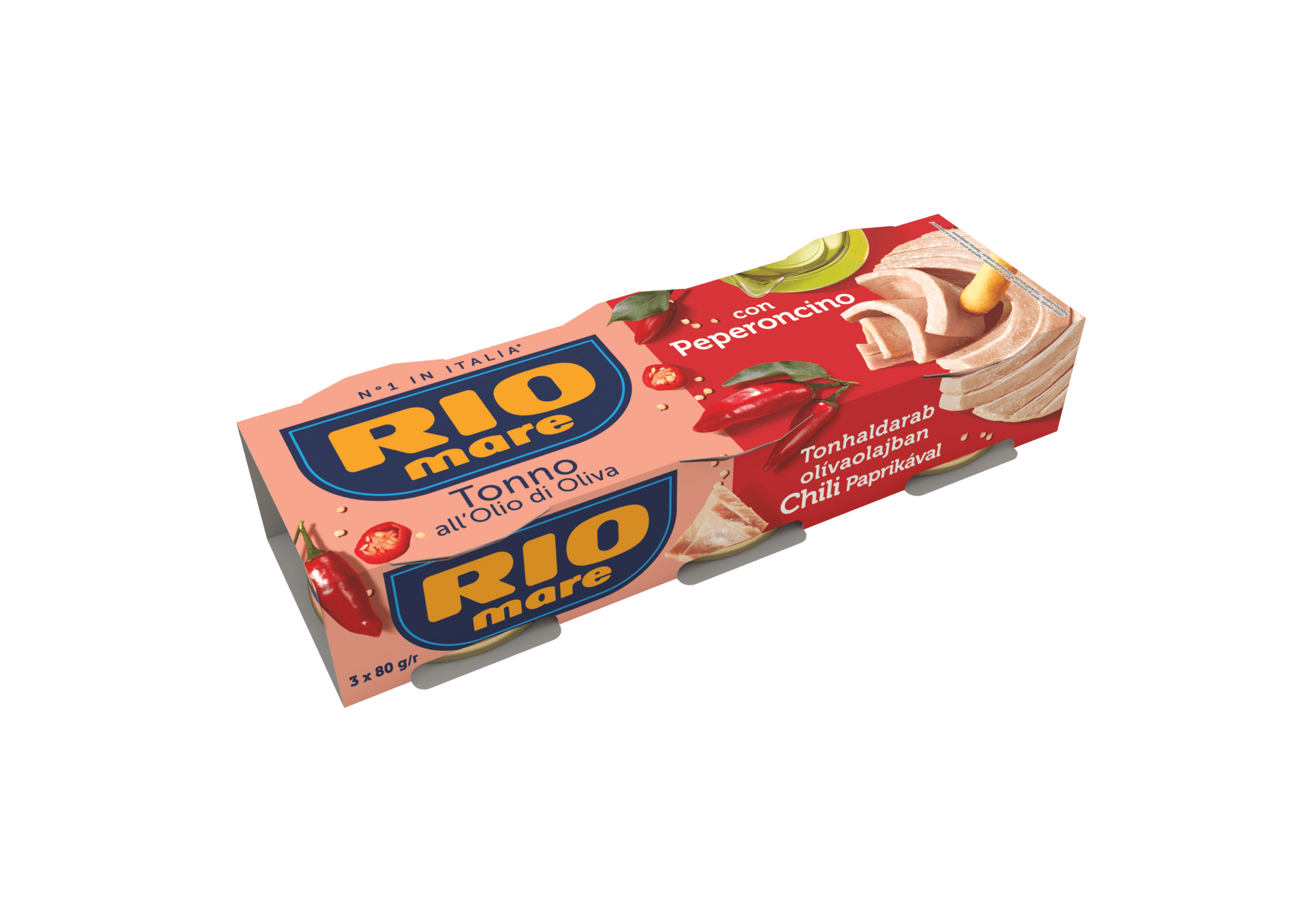 Rio mare Tuňák v olivovém oleji s italskou chilli papričkou 3 x 80 g