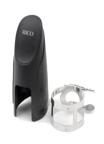 Rico RTS1N Tenor  Saxophone Ligature & Cap - Hard Rubber Mouthpieces - Nickel
