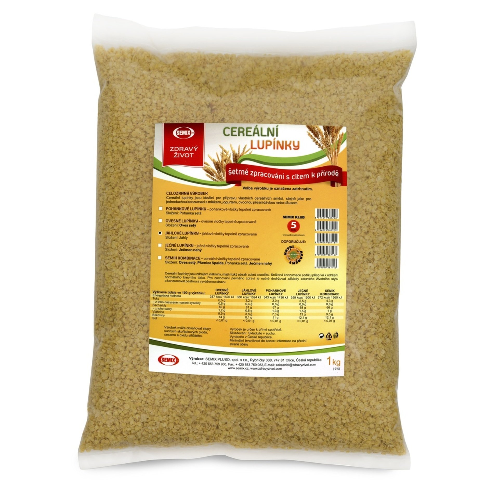 Semix Jáhlové lupínky 1000 g