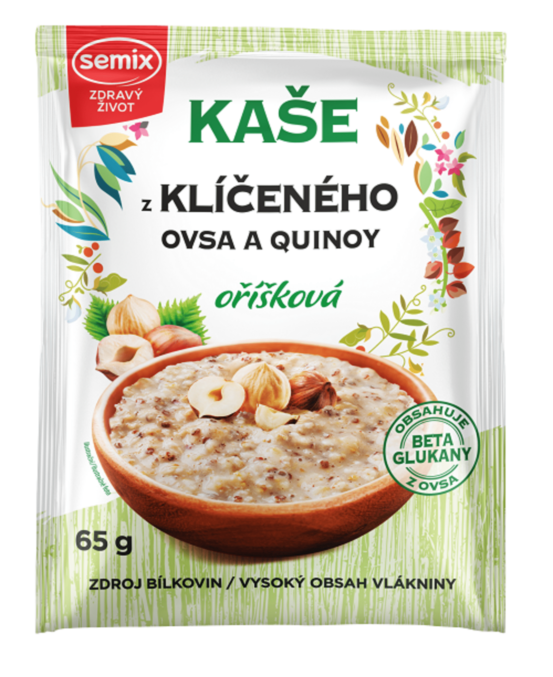 Semix Kaše z klíčeného ovsa a quinoy oříšková bez lepku 65 g