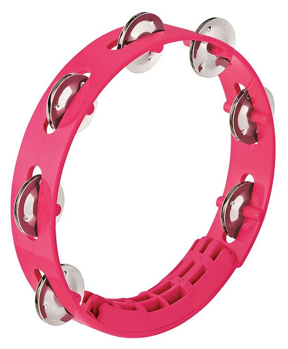 NINO Percussion NINO49SP Compact ABS Tambourine - Strawberry Pink