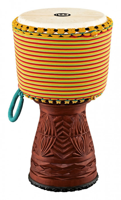 Meinl AE-DJTC1-L Artisan Edition Tongo Carved Djembe - Coloured Rope Wrapping