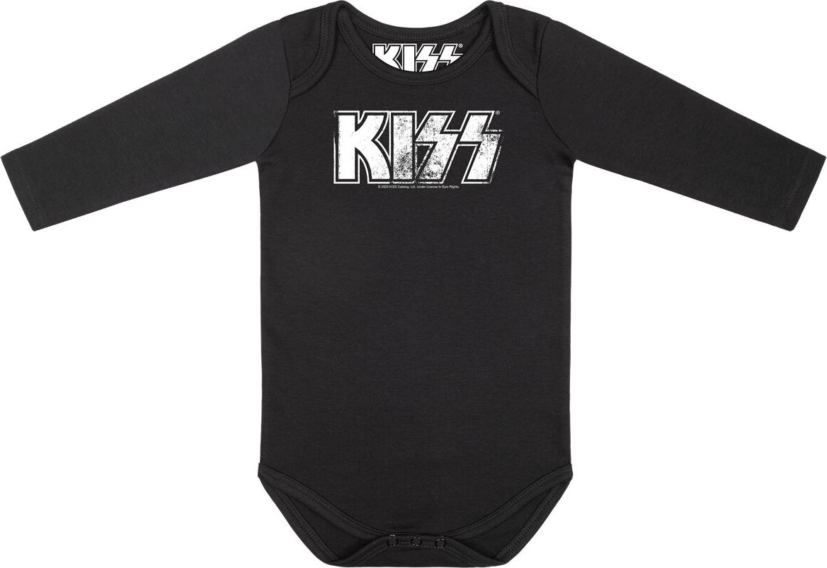 Kiss Distressed Logo body černá