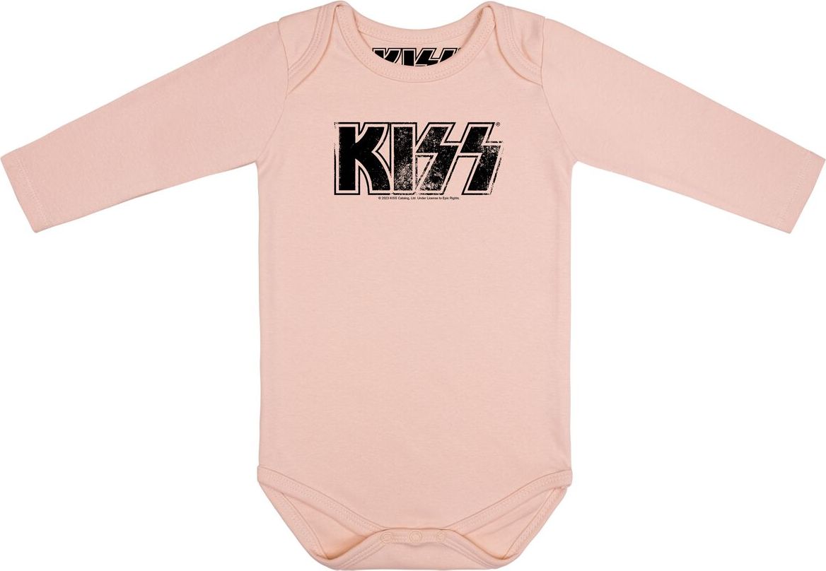 Kiss Distressed Logo body světle růžová