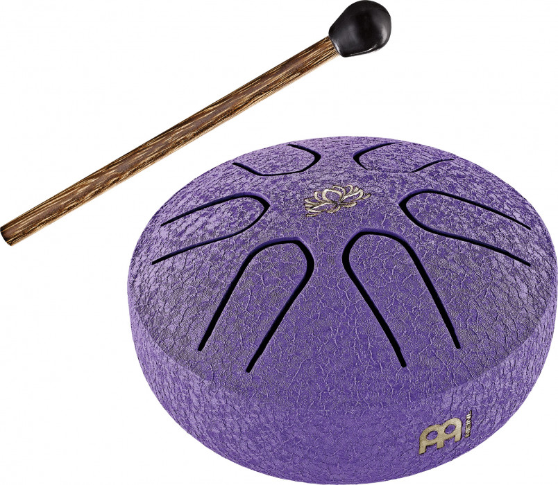 Meinl Sonic Energy PSTD1PLF Pocket Steel Tongue Drum A Major - Purple/Lotus Flower