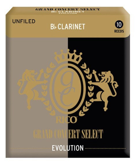 Rico RGE10BCL300 - Grand Concert Select Evolution - Bb Clarinet Reeds 3.0 - 10 Box