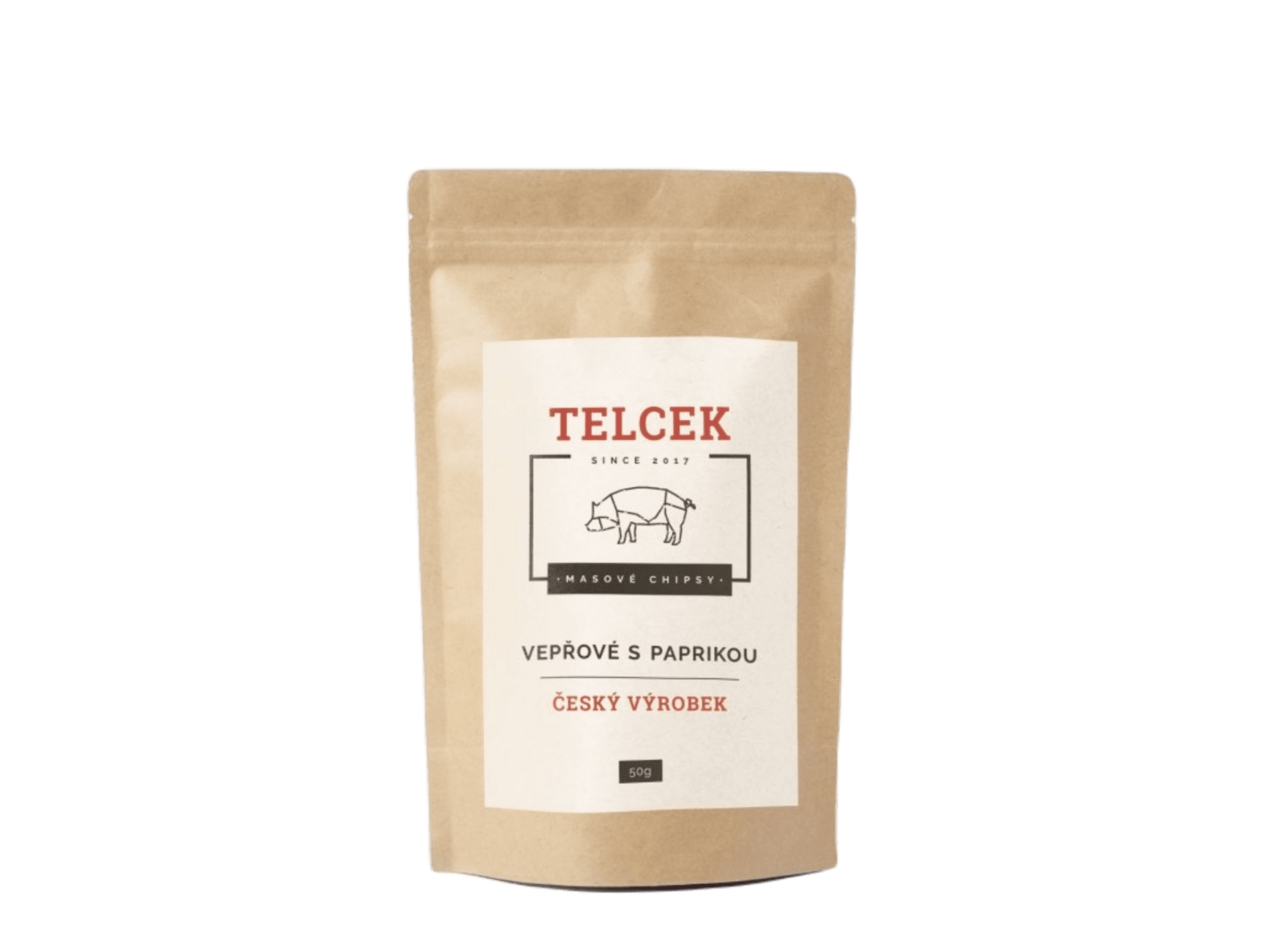Telcek Masové vepřové chipsy paprika 50 g