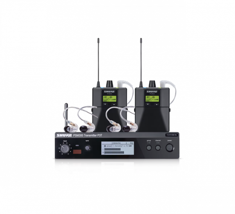 Shure HOTbundle SET, P3T, 2x P3RA, 2x SE215-CL