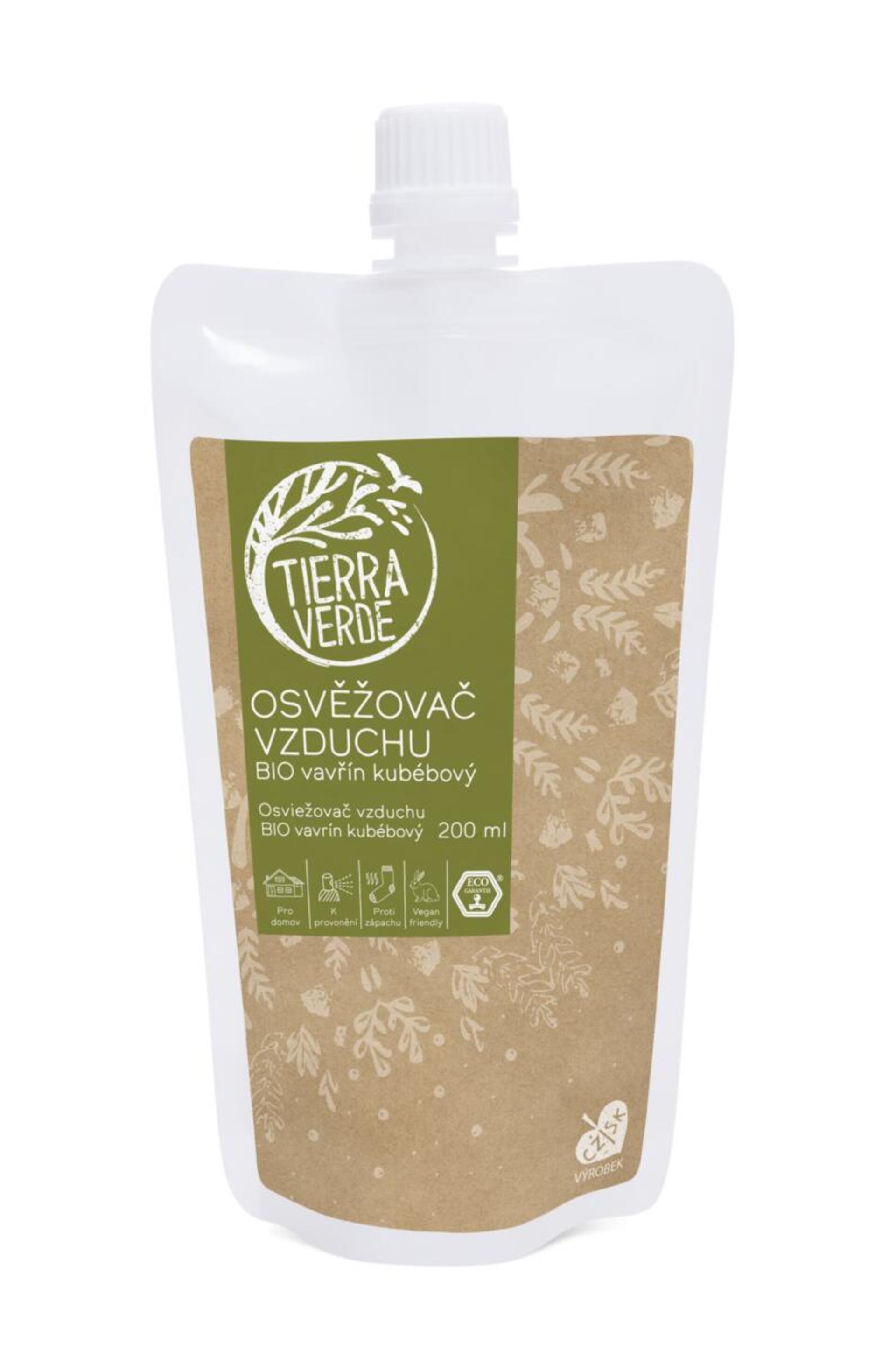 Tierra Verde Osvěžovač vzduchu – Vavřín kubébový BIO (náhradní náplň) 200 ml