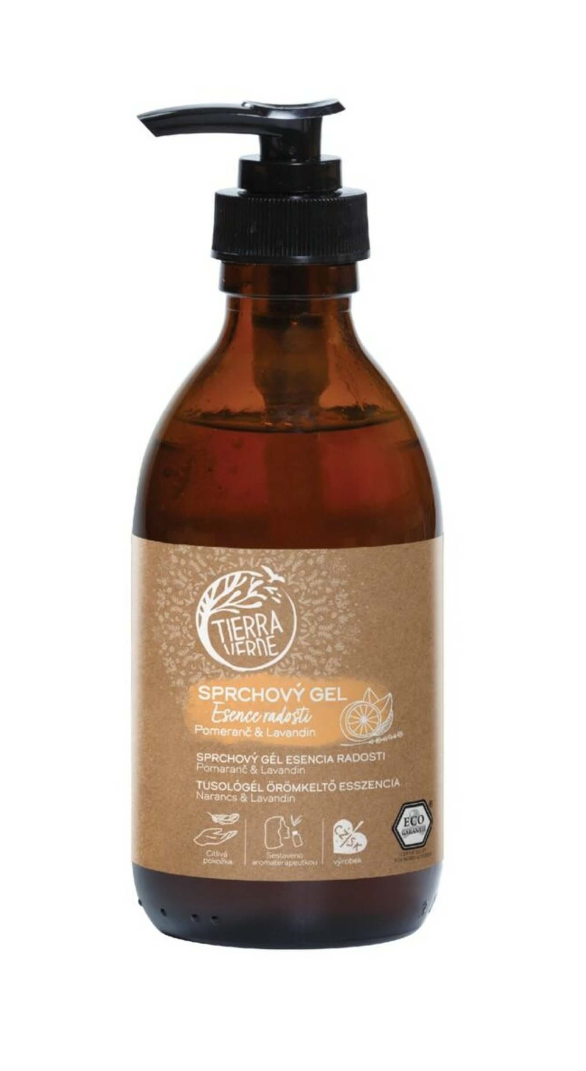 Tierra Verde Sprchový gel Esence radosti 230 ml (skleněná lahvička)