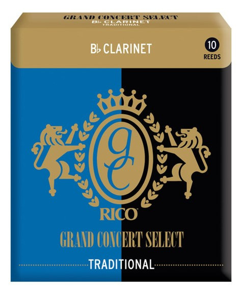 Rico RGC10BCL200 - Grand Concert Select Traditional - Bb Clarinet Reeds 2.0 - 10 Box