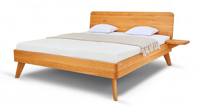 Postel Postelia CORTINA Dub 180x200cm - dřevěná postel z masivu o šíři 4 cm