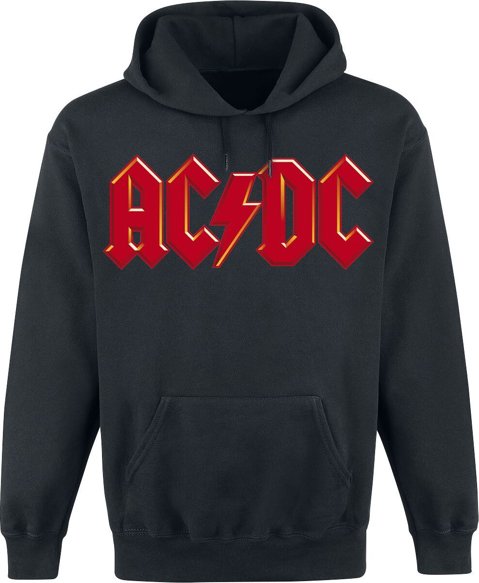 AC/DC Red Logo Mikina s kapucí černá